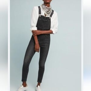 Levi's Premium Black skinny  Overalls with Classic Bib Front and Sturdy Denim